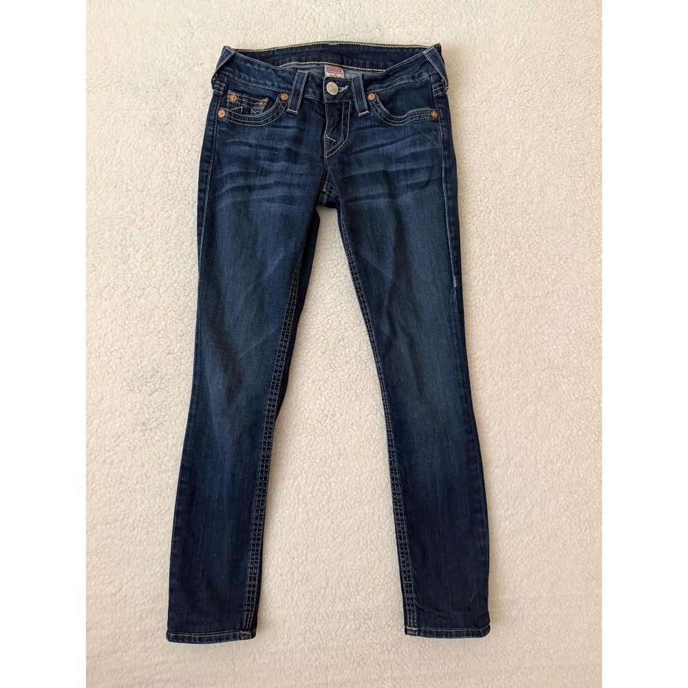 True Religion Section Skinny Jeans Womens 26 Blue Medium Wash Low Rise Stretch